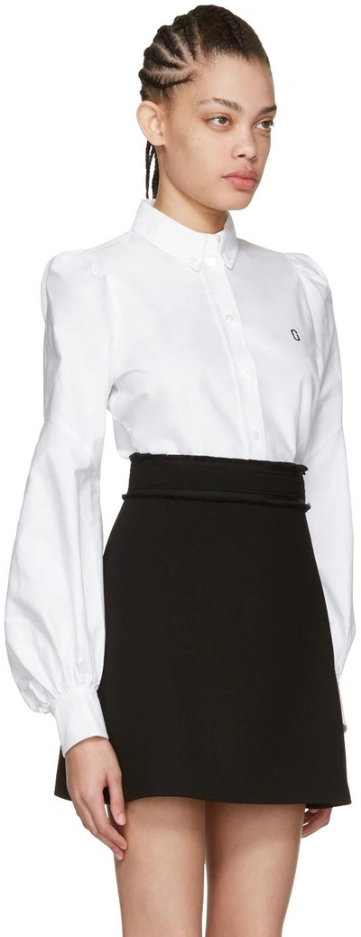 Shop Marc Jacobs White Bishop Sleeve Shirt