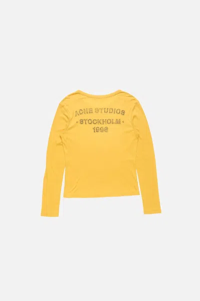 Acne Studios Sprayed Logo T-shirt In Yellow