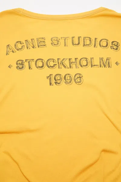 Acne Studios Sprayed Logo T-shirt In Yellow