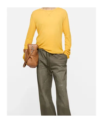 Acne Studios Sprayed Logo T-shirt In Yellow