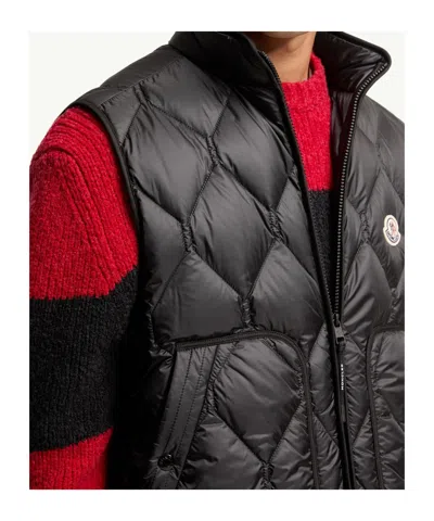 Moncler Erelia Diamond Quilted Down Vest In Multi
