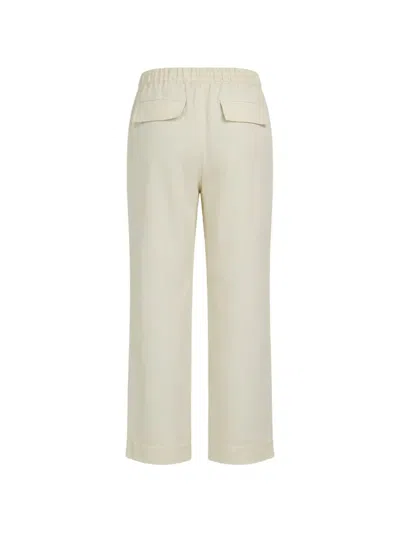 Devotion Elivette Drawstring-waist Trousers In White