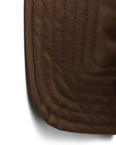 Prada Re-nylon Hat In Brown
