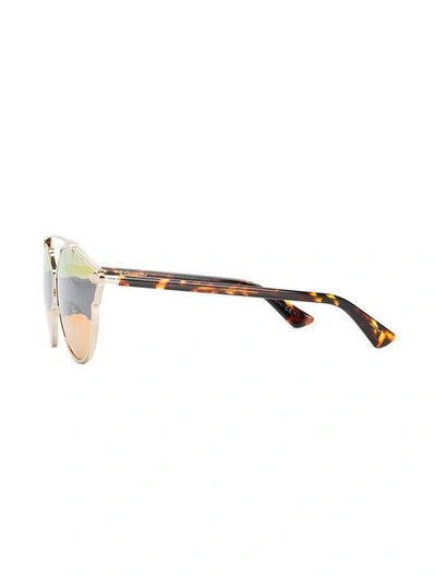 Shop Dior Sonnenbrille Mit Geometrischem Muster In Brown