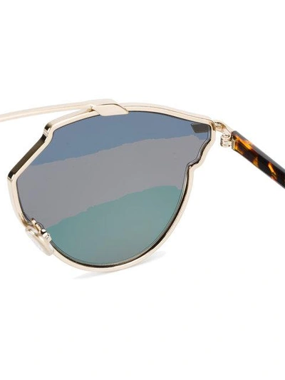 Shop Dior Sonnenbrille Mit Geometrischem Muster In Brown