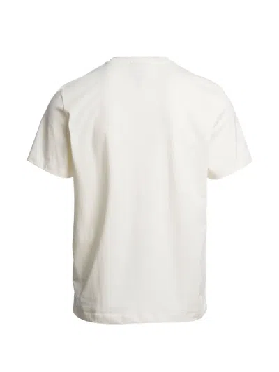 Parajumpers White Regular-fit T-shirt With Logo Patch In Neutral