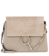 CHLOÉ Faye leather and suede shoulder bag