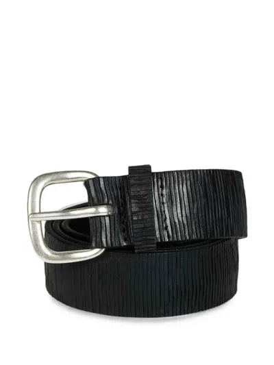 Orciani Blade Textured Leather Belt In Black
