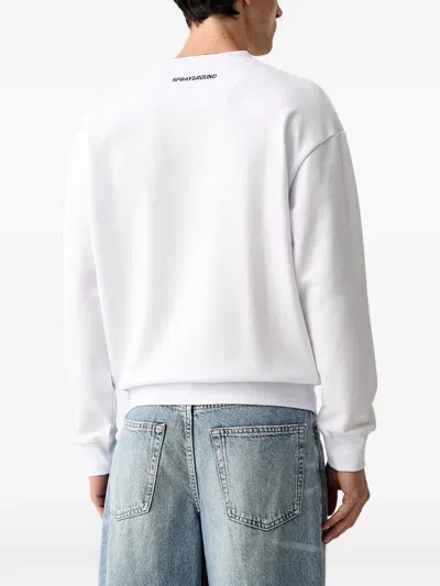 Sprayground Shark-patch Sweater In White