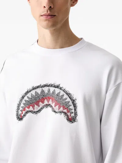 Sprayground Shark-patch Sweater In White
