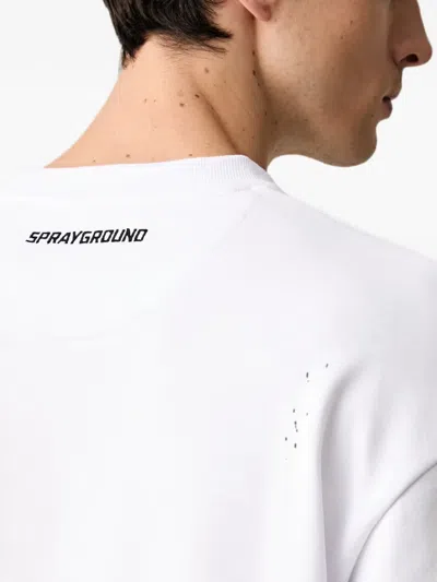 Sprayground Shark-patch Sweater In White