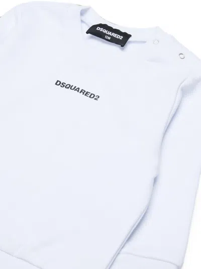 Dsquared2 Logo-print Press-stud Sweatshirt In White