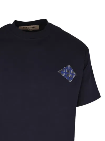 Exit Society Bird-print T-shirt In Blue