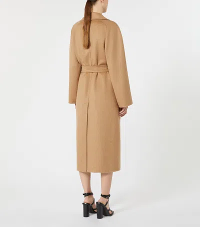 Max Mara Camelwool Belted Coat In Neutral
