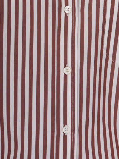 Weekend Max Mara Camicia Panetto Riga Pari Terracotta In Multi