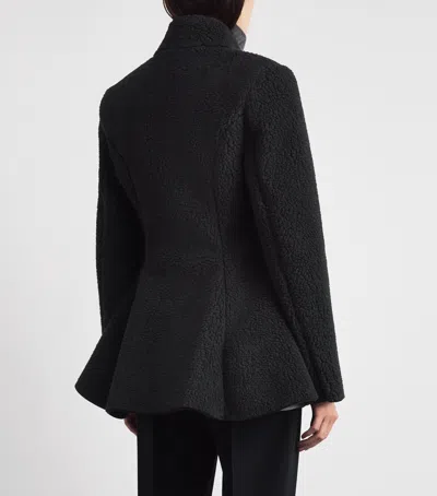 Stella Mccartney Fleece-texture Flared Jacket In Black