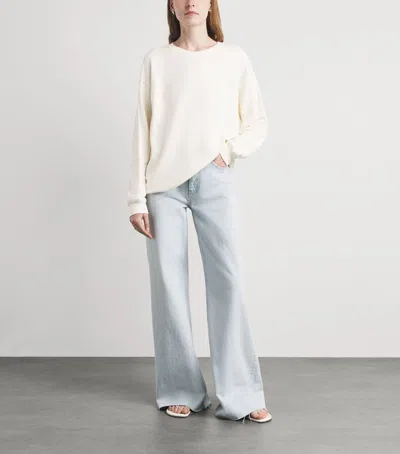 Éterne Oversized Crewneck Sweatshirt In White