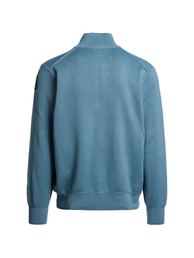 Parajumpers Basic Scoe Half-zip Knit In Blue