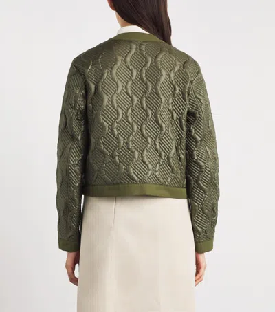 Moncler Down Libellule Jacket In Green