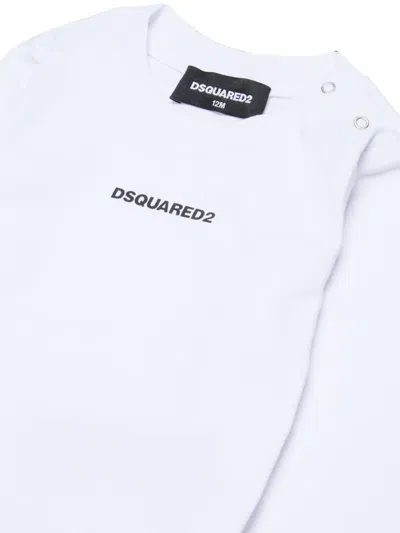 Dsquared2 Logo-print Long-sleeve T-shirt In White