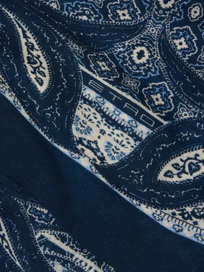Etro Triangular Scarf In Blue
