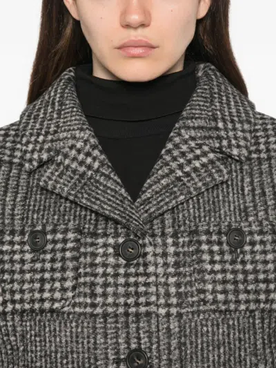 N°21 Check-pattern Notched-lapels Jacket In Gray