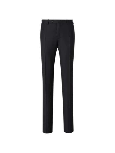 Canali Pinstripe-pattern Single-breasted Suit In Black