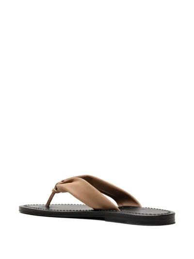 Kjacques Saba Leather Sandals In Neutral