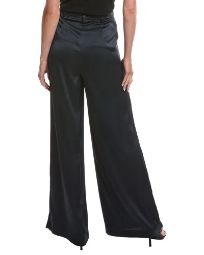 Cinq À Sept Marne Pleated Wide Leg Crepe Pants In Blue
