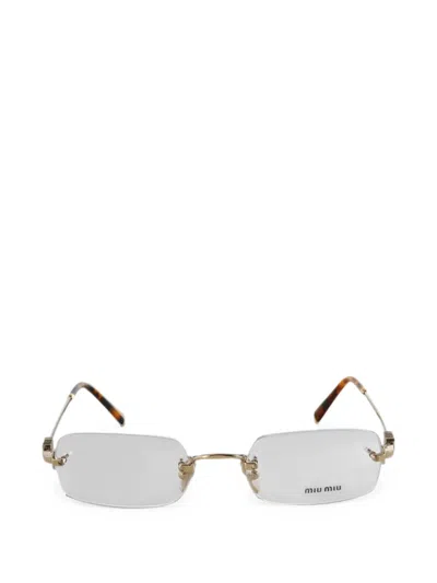 RIMLESS RECTANGLE-FRAME GLASSES