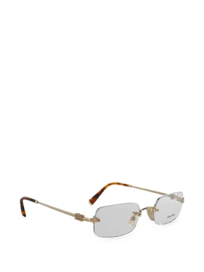 RIMLESS RECTANGLE-FRAME GLASSES