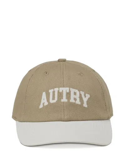 Autry Beige Cotton Hat In Brown