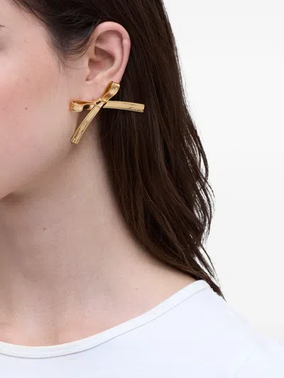 Marc Jacobs Bow Stud Earrings In Gold