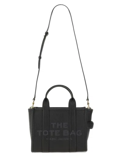 Marc Jacobs Black Leather Debossed Bag In Black