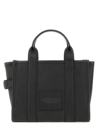 Marc Jacobs Black Leather Debossed Bag In Black