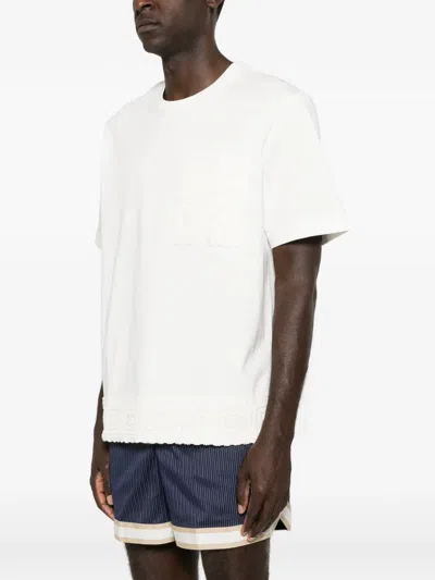 Che Inigo Crot-trim T-shirt In White