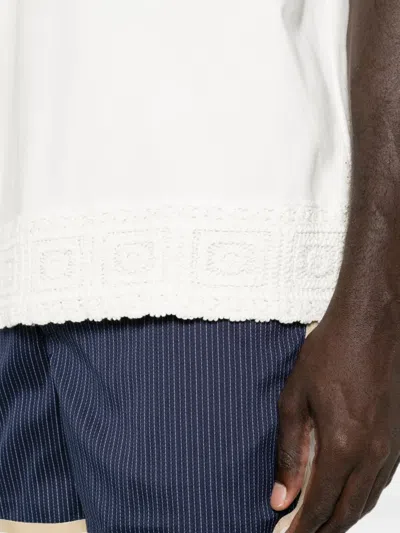 Che Inigo Crot-trim T-shirt In White