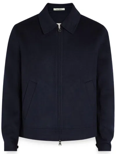 Gant Zip-up Bomber Jacket In Blue