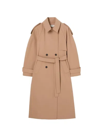 Rohe Double-breasted Oversized Trench Coat In Neutral