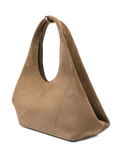 Coperni Dark Brown Logo Leather Bag In Pattern