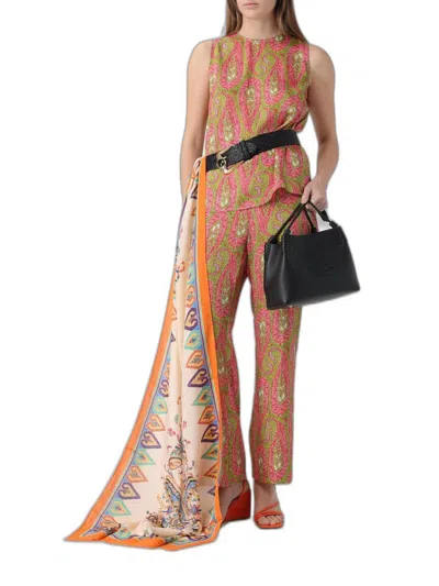 Etro Patterned Silk Scarf In Multi