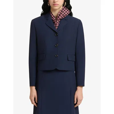 Marni Short Techno Wool Jacket In 00b99
