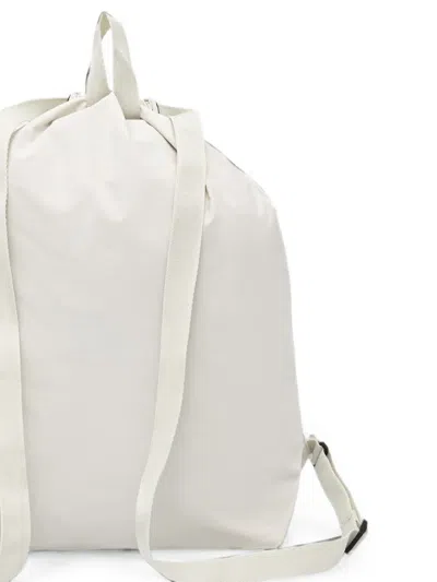 Adidas By Stella Mccartney Logo-print Drawstring Backpack In White