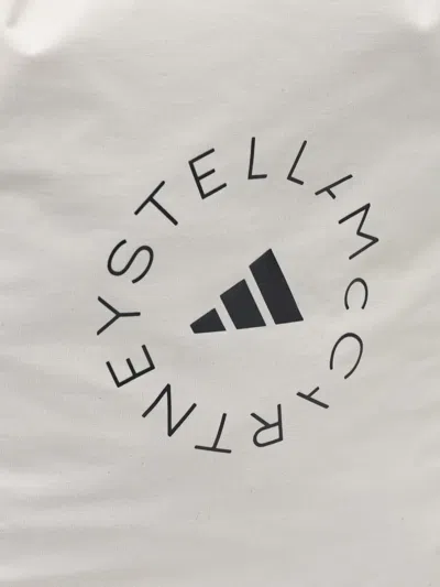 Adidas By Stella Mccartney Logo-print Drawstring Backpack In White