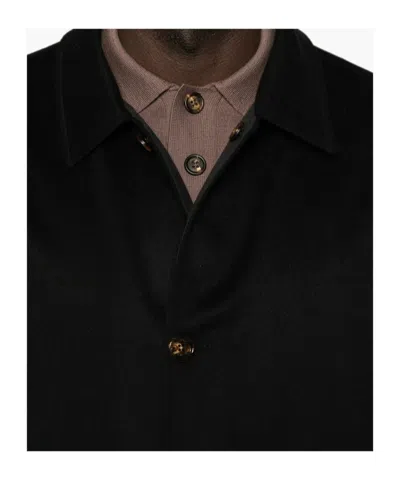 Kired Single-breasted Buttoned Coat In Black