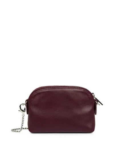 Lancaster Pm Paris Logo-debossed Chain-link Wallet In Burgundy