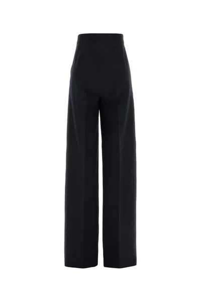 Max Mara Black Wool Blend Secolo Pant In Black