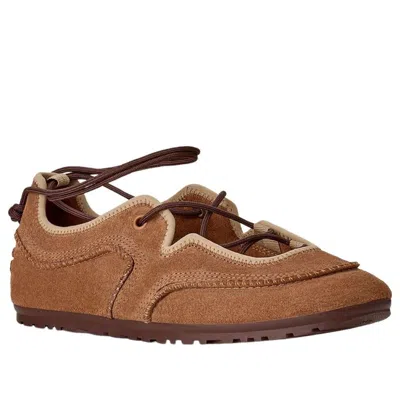 Ugg Quill Ballet Sneakers In Brown