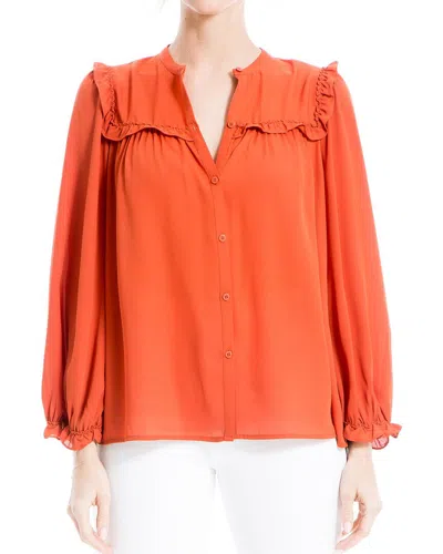 Max Studio Blouse In Orange