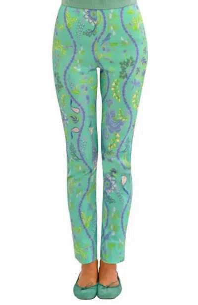 Gretchen Scott Gripeless Pull On Pants In Jungle Symphony In Green